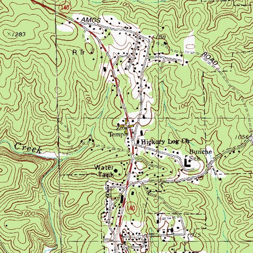 Topographic Map of Cherokee County Fire Department Station 9 - North Canyon, GA