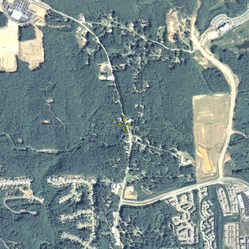 Aerial/Satellite Image of Cherokee County Fire Department Station 9 - North Canyon, GA