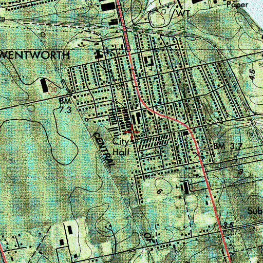 Topographic Map of Port Wentworth Fire Department Station 1, GA