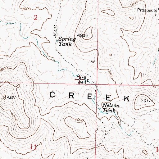 Topographic Map of Cecil Well, AZ