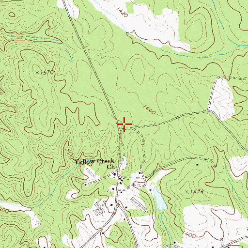 Topographic Map of Pickens County Fire and Rescue Department Station 9, GA