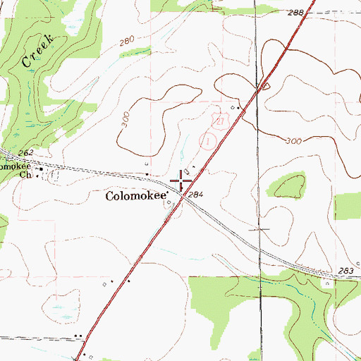 Topographic Map of Early County Fire Department Kolomoki Station, GA