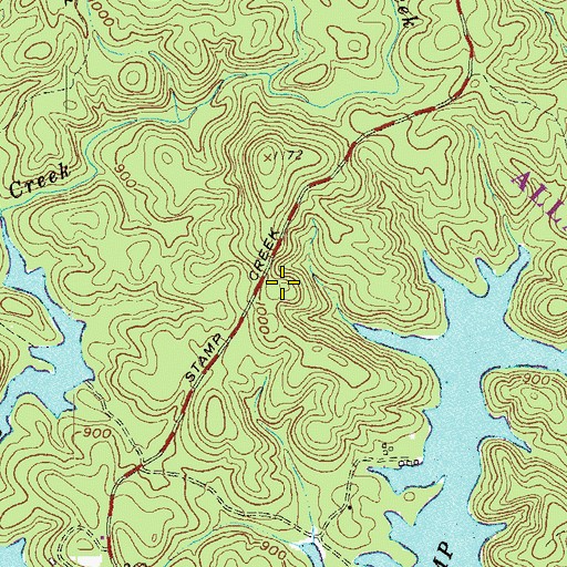 Topographic Map of Bartow County Fire Department Station 13, GA