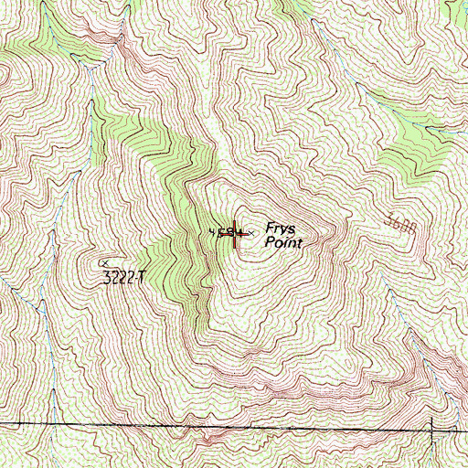 Topographic Map of Frys Point, CA