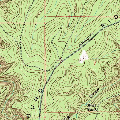 Topographic Map of Battleground Ridge, AZ