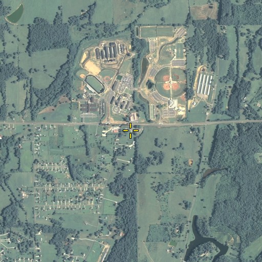 Aerial/Satellite Image of Gordon County Fire and Rescue Department Station 2, GA