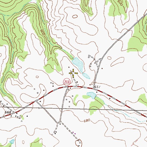 Topographic Map of Morgan County Fire Rescue Department Station 7, GA