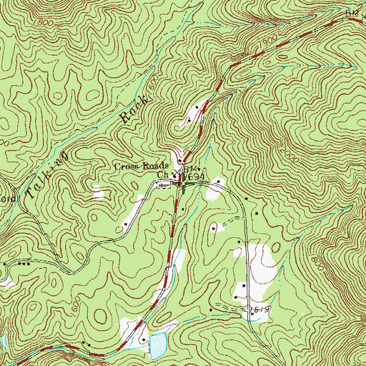 Topographic Map of Pickens County Fire and Rescue Department Station 5 - 1, GA