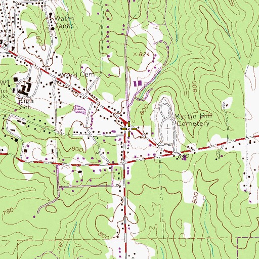 Topographic Map of Troup County Fire Department Station 11, GA