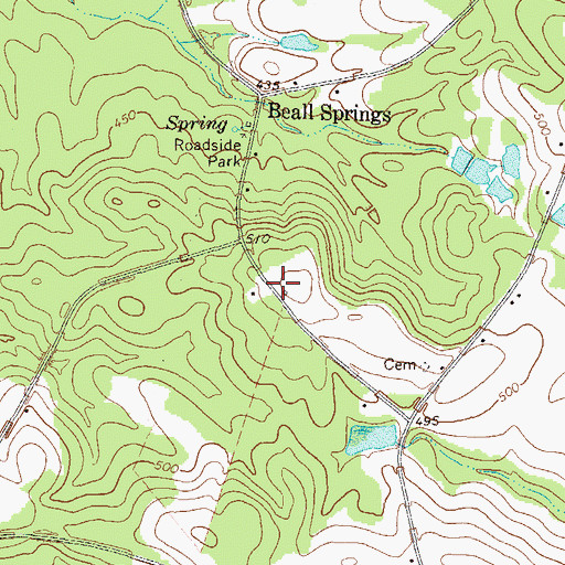 Topographic Map of Warren County Fire Department Beall Springs Station, GA