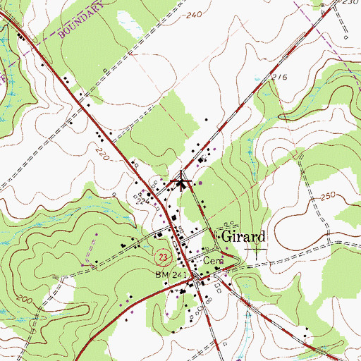 Topographic Map of Burke County Emergency Management Agency Engine Company 5, GA