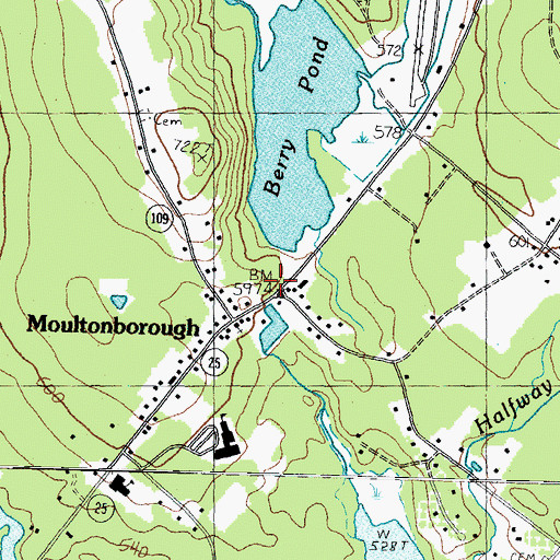 Topographic Map of Moultonborough Fire and Rescue, NH