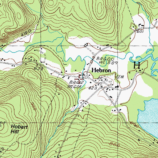 Topographic Map of Hebron Fire Department, NH