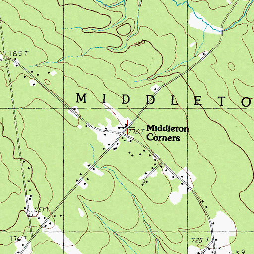 Topographic Map of Middleton Fire and Rescue, NH