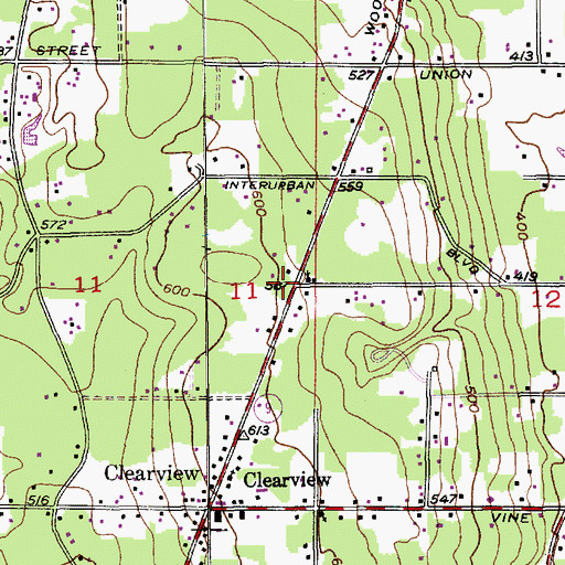 Topographic Map of Clearview Christian Preschool and Daycare Center, WA