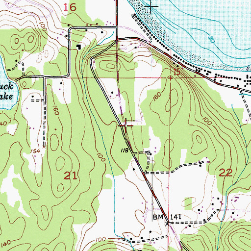 Topographic Map of Hansville Cemetery, WA