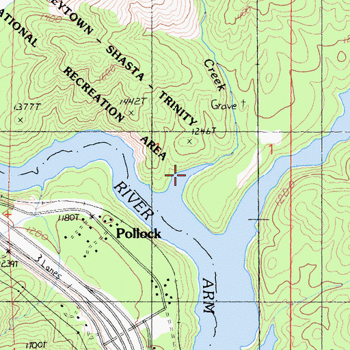 Topographic Map of Gibson Creek, CA