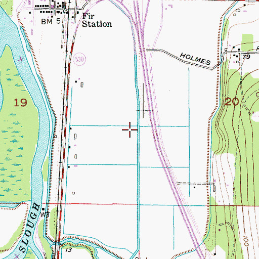 Topographic Map of Smith Morrison Farms, WA