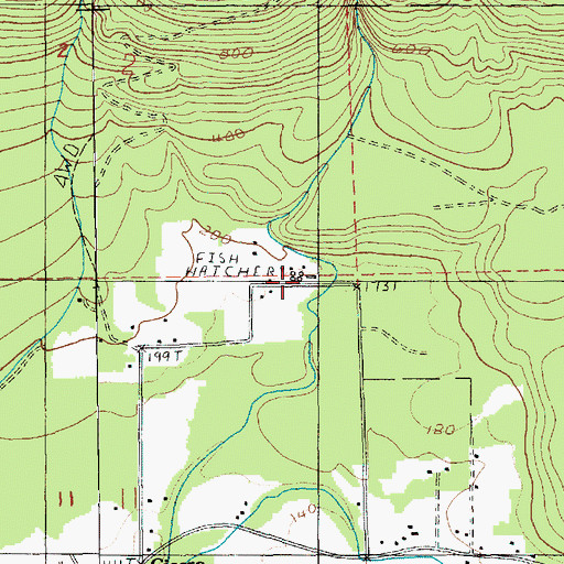 Topographic Map of Arlington Hatchery, WA