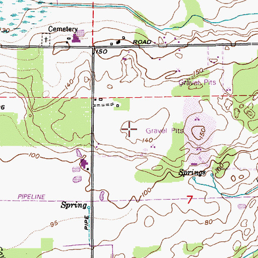 Topographic Map of Trapline Road Quarry, WA
