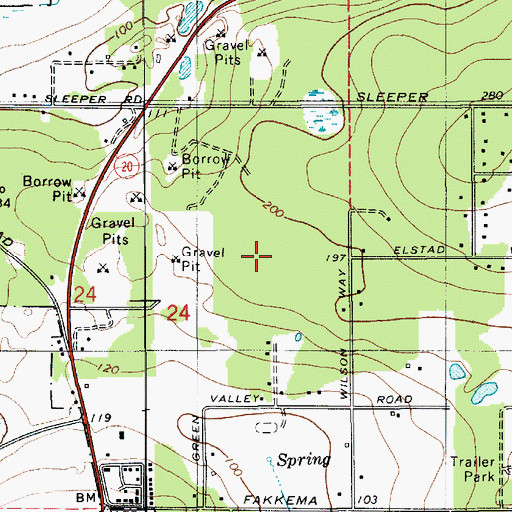 Topographic Map of Kyle's Pit, WA