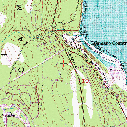 Topographic Map of Island County Fire District 1 Camano Island Fire and Rescue Station 2 Country Club, WA