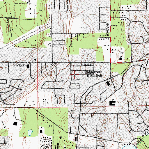 Topographic Map of Country Dale Mobile Home Park, WA