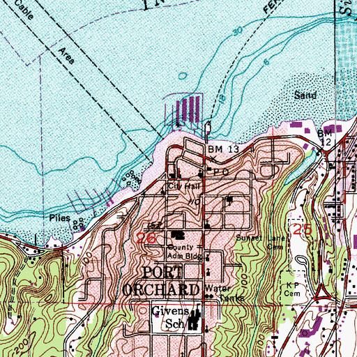 Topographic Map of Angel Acres Enrichment Center, WA