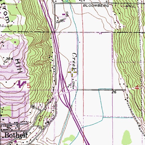 Topographic Map of Learning Garden School Bothell, WA