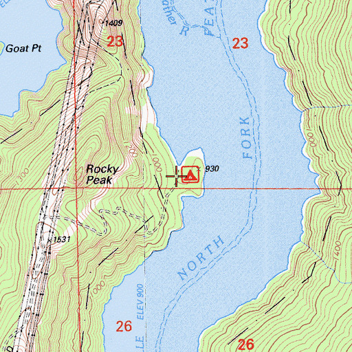 Topographic Map of Goat Ranch Campground, CA