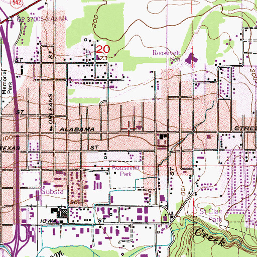 Topographic Map of Kids Korner Day Care Center, WA