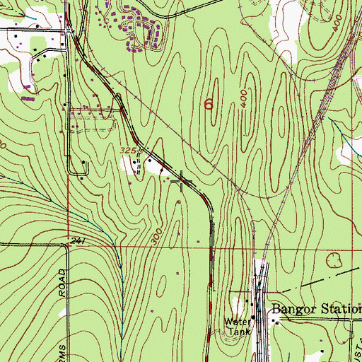 Topographic Map of Cougar Valley Elementary School, WA