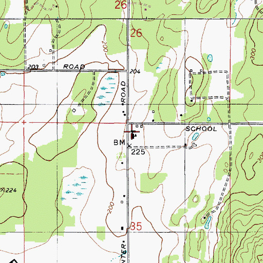 Topographic Map of Lopez Elementary School, WA