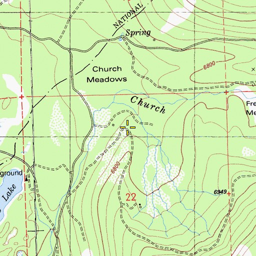 Topographic Map of Gold Lake Administration Cabin, CA