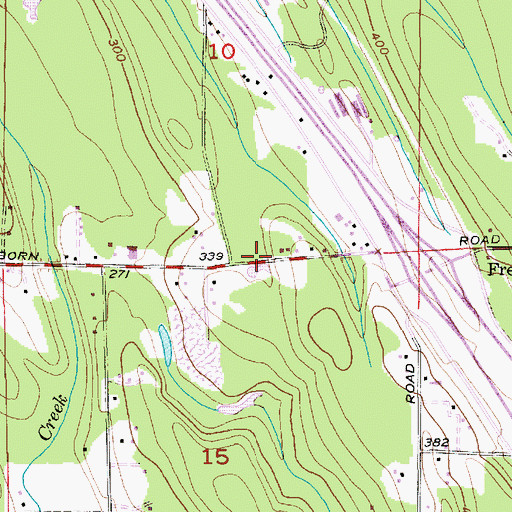 Topographic Map of North County Fire / Emergency Medical Services Station 96 Freeborn, WA