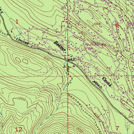 Topographic Map of Lake Louise Substation, WA