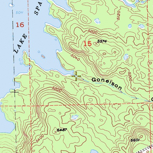 Topographic Map of Gonelson Canyon, CA