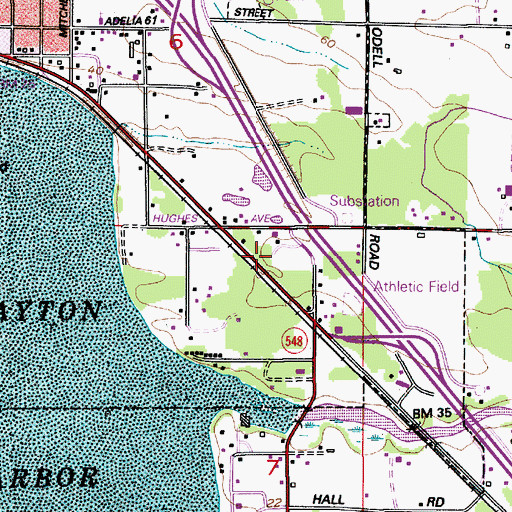 Topographic Map of Bel Air Village Trailer Court, WA