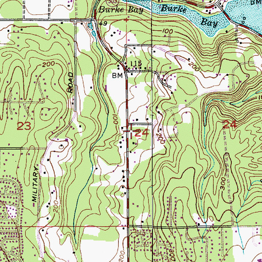 Topographic Map of Golden Mobile Home Park, WA