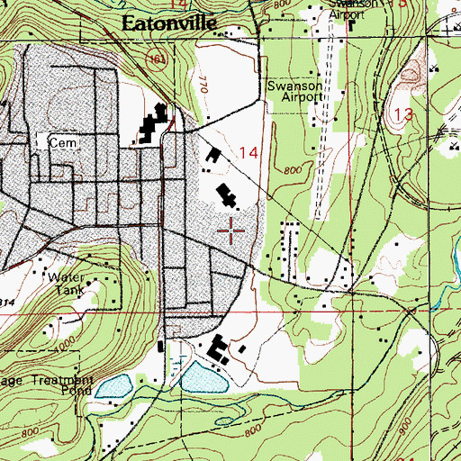 Topographic Map of Mill Village Mobile Home Park, WA