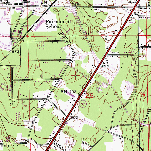 Topographic Map of Airport Inn Mobile Home Park, WA