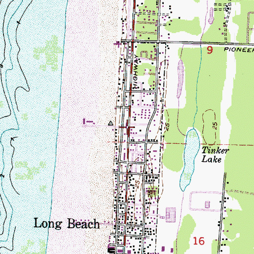 Topographic Map of Driftwood Mobile Home Park, WA