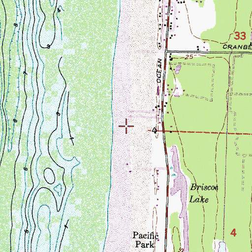 Topographic Map of Pacific West Mobile Home Park, WA