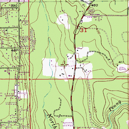 Topographic Map of Halo Mobile Home Park, WA