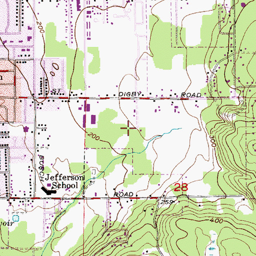 Topographic Map of Little Mountain Estates Mobile Home Park, WA