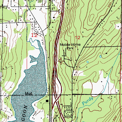 Topographic Map of Olympic View Mobile Manor, WA