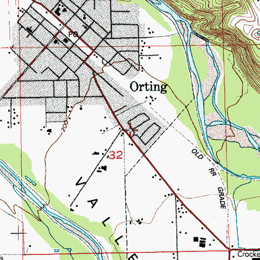 Topographic Map of Mountain View Estates Mobile Home Park, WA
