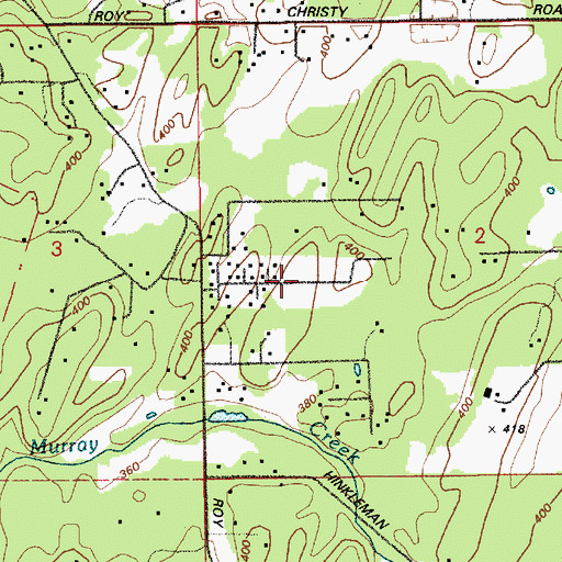 Topographic Map of Jack Travis Estates Mobile Home Park, WA