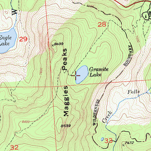 Topographic Map of Granite Lake, CA