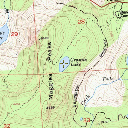 Topographic Map of Granite Lake, CA